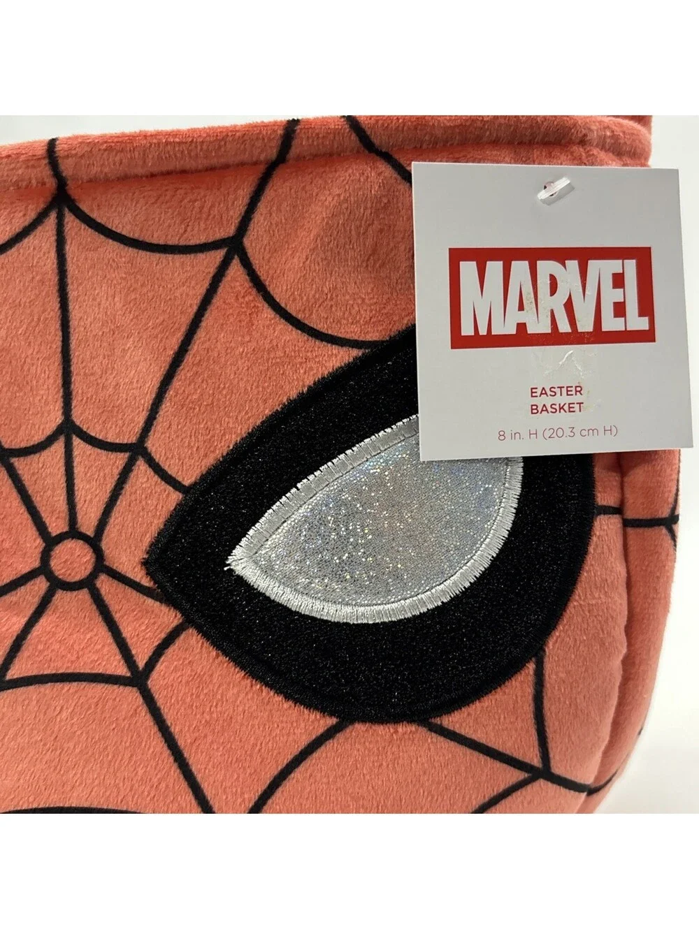 Girl’s Marvel Spiderman “Soft Plush”Easter Basket, Height 8”   NEW With Tag’s